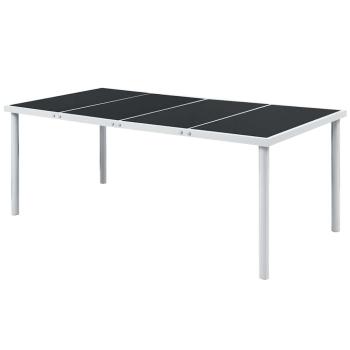 ARDEBO.de - Gartentisch 190x90x74 cm Schwarz Stahl