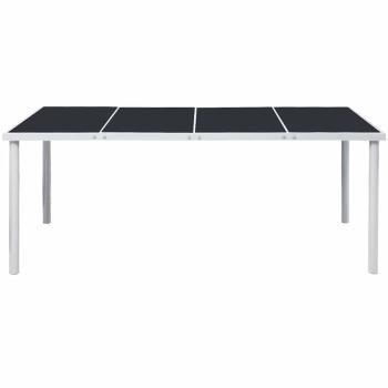 Gartentisch 190x90x74 cm Schwarz Stahl