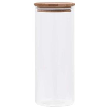 Vorratsgläser mit Bambusdeckel 6 Stk. 1000 ml