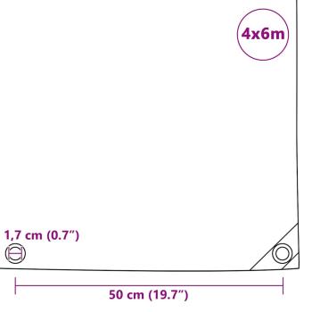 Abdeckplane 650 g/m² 4x6 m Grau