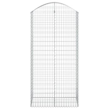 Gabione mit Hochbogen 100x50x200/220 cm Verzinktes Eisen