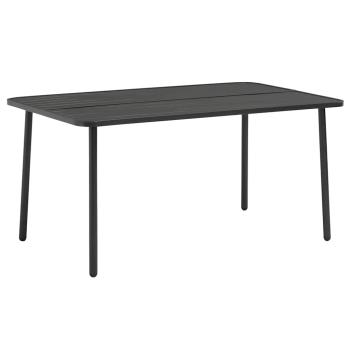 ARDEBO.de - Gartentisch Dunkelgrau 150x90x72 cm Stahl
