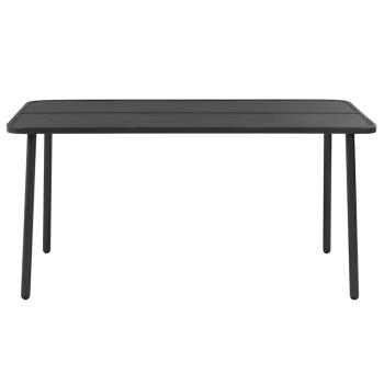 Gartentisch Dunkelgrau 150x90x72 cm Stahl