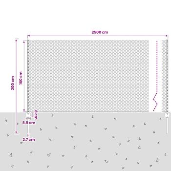 Maschendrahtzaun mit Pfosten Stahl 25 x 2 m Grün
