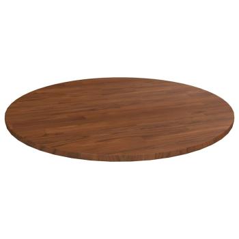 ARDEBO.de - Runde Tischplatte Dunkelbraun ?90x1,5 cm Behandeltes Eichenholz