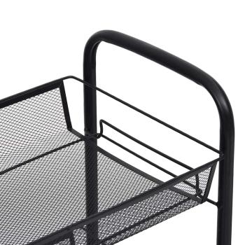 K?chenwagen 5 Etagen Schwarz 46x26x105 cm Eisen