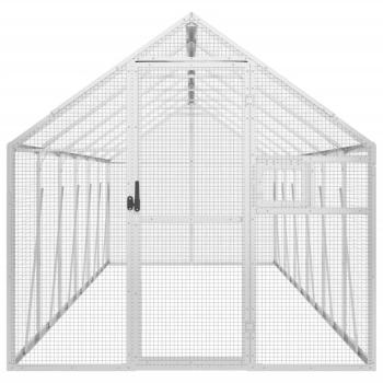 Voliere Silbern 1,79x6x1,85 m Aluminium