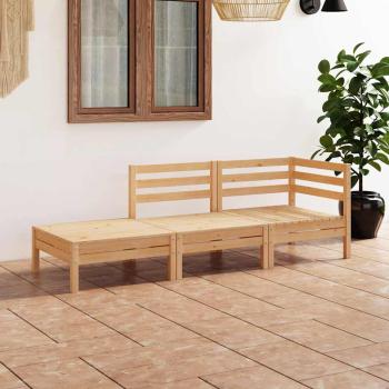 ARDEBO.de - 3-tlg. Garten-Lounge-Set Massivholz Kiefer