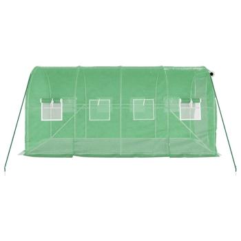 Gewächshaus mit Stahlrahmen Grün 8 m² 4x2x2 m