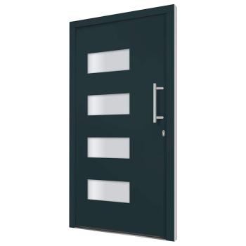 Haustür Aluminium und PVC Anthrazit 100x210 cm