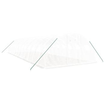 Gewächshaus mit Stahlrahmen Weiß 48 m² 12x4x2 m