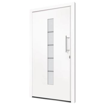Haustür Aluminium und PVC Weiß 100x200 cm