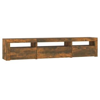TV-Schrank mit LED-Leuchten Räuchereiche 195x35x40 cm