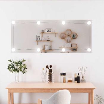 ARDEBO.de - Wandspiegel mit LED-Leuchten 40x100 cm Glas Rechteckig