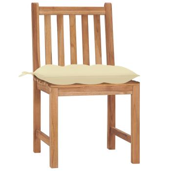 Gartenst?hle 2 Stk. mit Kissen Massivholz Teak