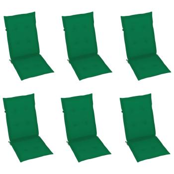 Hochlehner Verstellbar 6 Stk. mit Auflagen Massivholz Akazie