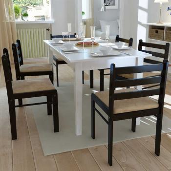 ARDEBO.de - Esszimmerst?hle 6 Stk. Braun Massivholz und Samt