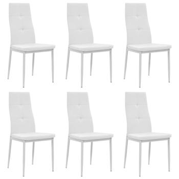 ARDEBO.de - Esszimmerstühle 6 Stk. Kunstleder Weiß