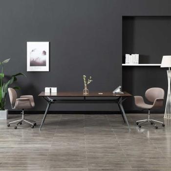 ARDEBO.de - Esszimmerstühle 2 Stk. Drehbar Taupe Stoff