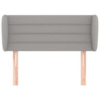 Kopfteil mit Ohren Hellgrau 83x23x78/88 cm Stoff