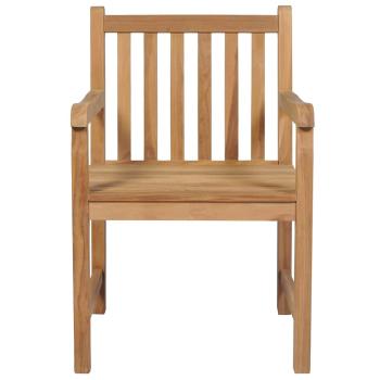 Gartenst?hle 2 Stk. mit Anthrazit Kissen Massivholz Teak