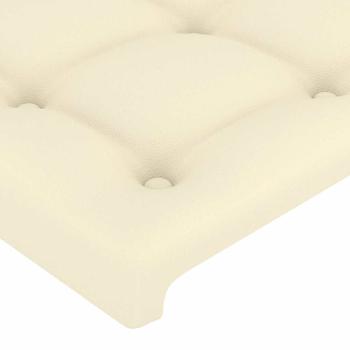 Kopfteil mit Ohren Creme 93x23x78/88 cm Kunstleder