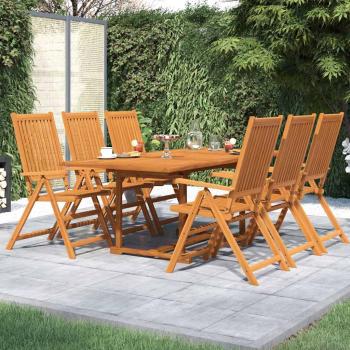 ARDEBO.de - 7-tlg. Garten-Essgruppe Massivholz Akazie 150-200 cm
