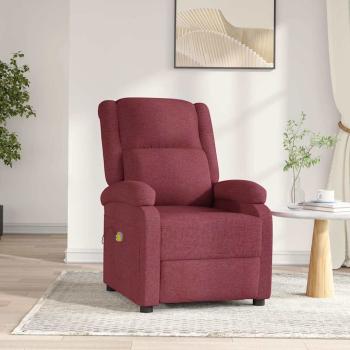 ARDEBO.de - Massagesessel Elektrisch Weinrot Stoff