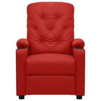 Massagesessel Weinrot Kunstleder