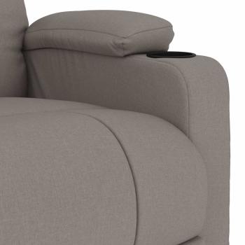 Massagesessel Taupe Stoff