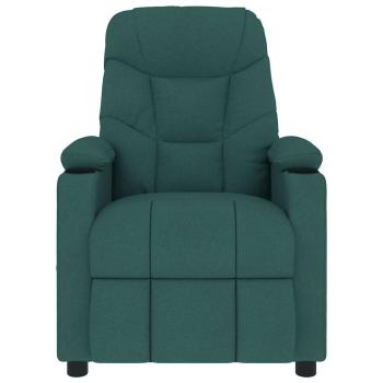 Massagesessel Dunkelgrün Stoff