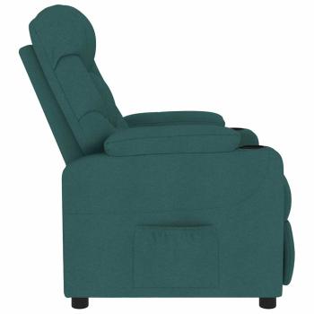 Massagesessel Dunkelgrün Stoff