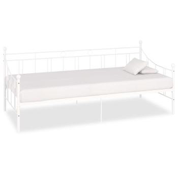 ARDEBO.de - Tagesbett-Rahmen Weiß Metall 90×200 cm
