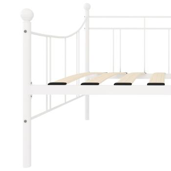 Tagesbett-Rahmen Weiß Metall 90×200 cm