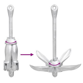 Klappanker Silbern 2,5 kg Temperguss