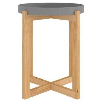 Couchtisch Grau 41x41x48,5 cm Holzwerkstoff & Massivholz Kiefer