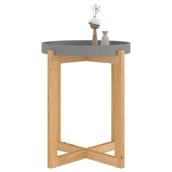Couchtisch Grau 41x41x48,5 cm Holzwerkstoff & Massivholz Kiefer