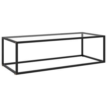 ARDEBO.de - Couchtisch Schwarz mit Hartglas 120x60x35 cm