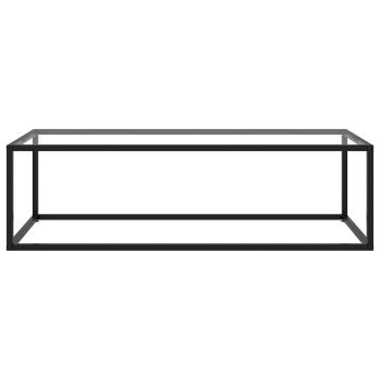 Couchtisch Schwarz mit Hartglas 120x60x35 cm