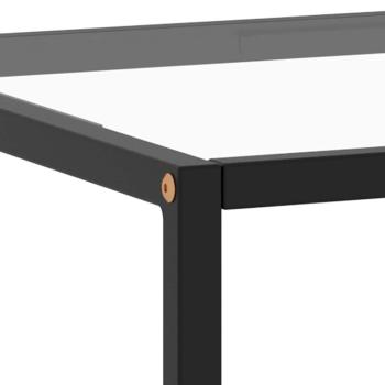 Couchtisch Schwarz mit Hartglas 120x60x35 cm