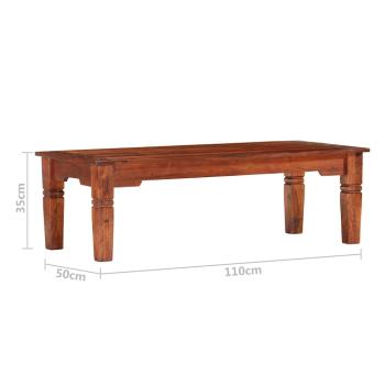 Couchtisch 110 x 50 x 35 cm Massivholz Akazie