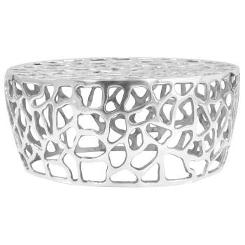 ARDEBO.de - Couchtisch Aluminiumguss 70x30 cm Silbern