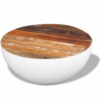 Couchtisch Schalenform Altholz Massiv 60x60x30 cm