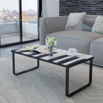 Couchtisch mit Glasplatte Klavier-Aufdruck