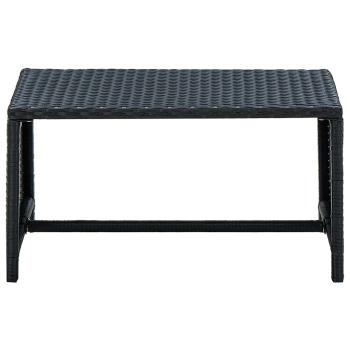 Couchtisch Schwarz 70×40×38 cm Poly Rattan