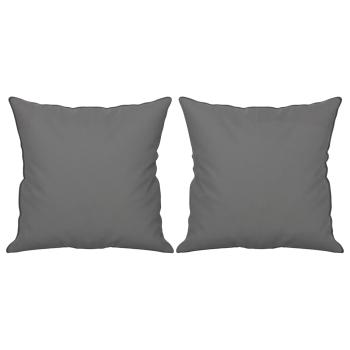 2-Sitzer-Sofa mit Kissen Dunkelgrau 120 cm Mikrofasergewebe