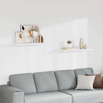 ARDEBO.de - Schweberegale 2 Stk. Wei? 90x23,5x3,8 cm MDF