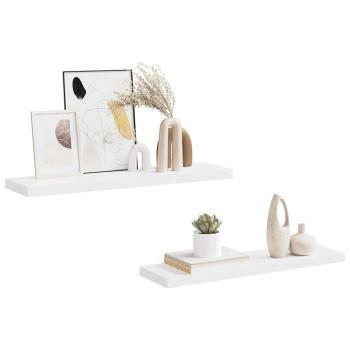 Schweberegale 2 Stk. Wei? 90x23,5x3,8 cm MDF