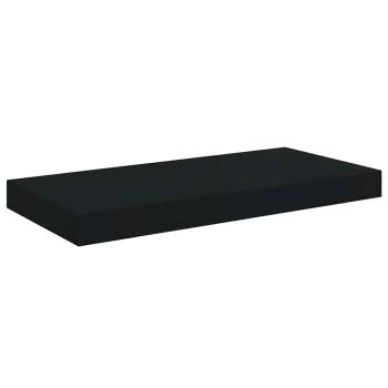 Schweberegale 2 Stk. Schwarz 50x23,5x3,8 cm MDF