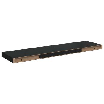 Schweberegale 2 Stk. Schwarz 90x23,5x3,8 cm MDF